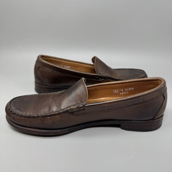 Allen Edmonds Sanibel Mens Size 10 D Brown Leather Slip On Dress Shoes Loafers main image 8